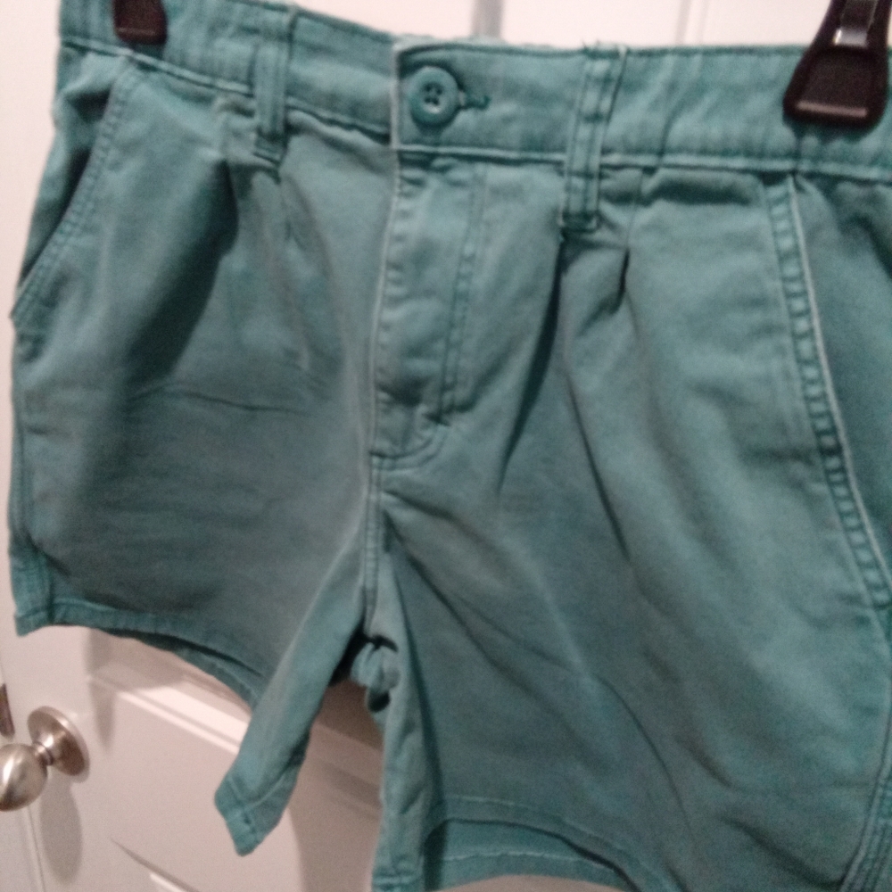 Lee Vintage Teal Denim Shorts Size 8 With Pleats